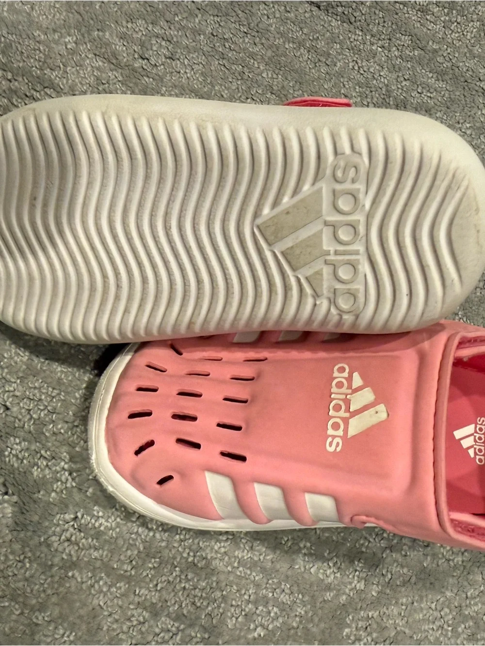 adidas Kids Coral Pink Slip-On Water Clogs